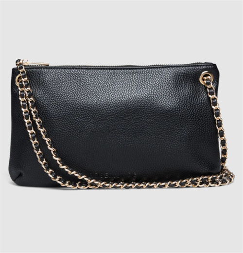 Rosemunde Sanya Medium Clutch med Kæde, Sort/Guld